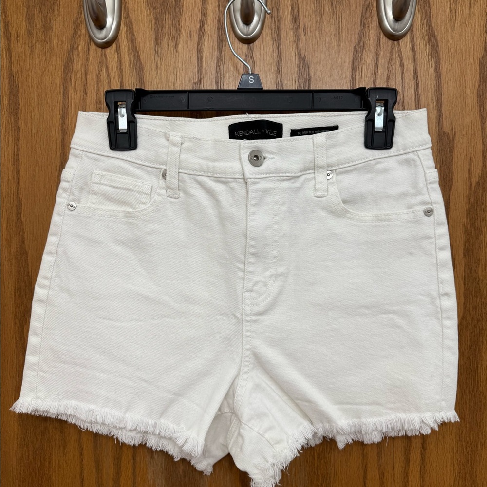 Pre-owned Kendall+Kylie The Drifter High Rise White Shorts Size 9/29